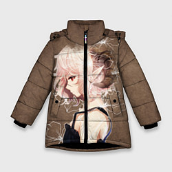 Куртка зимняя для девочки Chica demonio Ангелы и демоны, цвет: 3D-черный