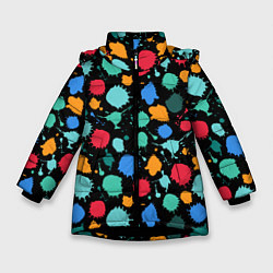 Зимняя куртка для девочки Брызги красок