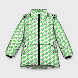 Куртка зимняя для девочки Мозговые слизни, цвет: 3D-светло-серый