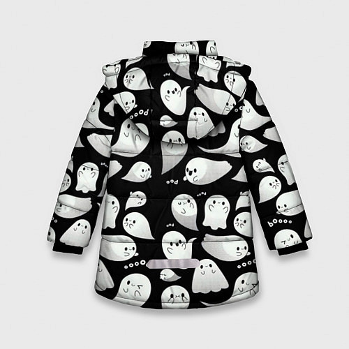 Зимняя куртка для девочки Boo Привидения / 3D-Светло-серый – фото 2
