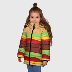 Куртка зимняя для девочки Бутерброд, цвет: 3D-черный — фото 2