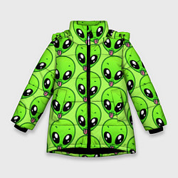 Зимняя куртка для девочки Инопланетяне