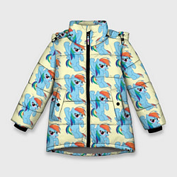 Куртка зимняя для девочки Rainbow Dash, цвет: 3D-светло-серый