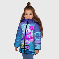 Куртка зимняя для девочки Сквик Squeak Brawl Stars, цвет: 3D-светло-серый — фото 2