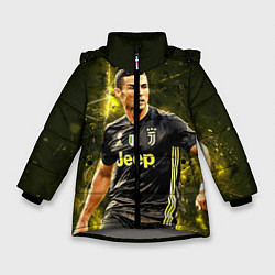 Куртка зимняя для девочки Cristiano Ronaldo Juventus, цвет: 3D-светло-серый
