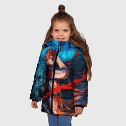 Куртка зимняя для девочки Tartaglia art, цвет: 3D-светло-серый — фото 2