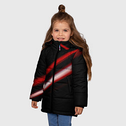 Куртка зимняя для девочки Красная линия, цвет: 3D-черный — фото 2