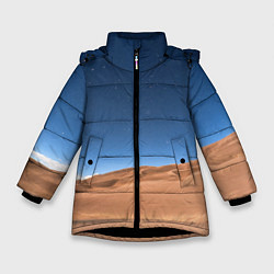 Куртка зимняя для девочки Пустыня, цвет: 3D-черный