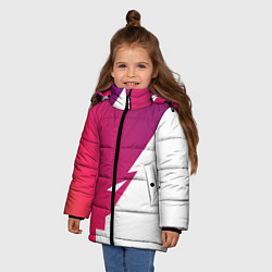 Куртка зимняя для девочки Обертка и Задний фон, цвет: 3D-светло-серый — фото 2