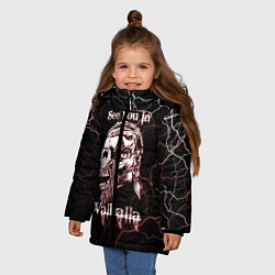 Куртка зимняя для девочки Ragnarr, цвет: 3D-черный — фото 2