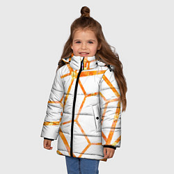 Куртка зимняя для девочки Hexagon, цвет: 3D-черный — фото 2