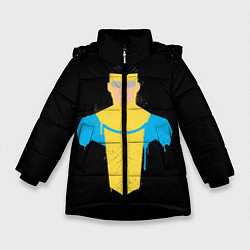 Куртка зимняя для девочки Неуязвимый Марк Грейсон, цвет: 3D-черный