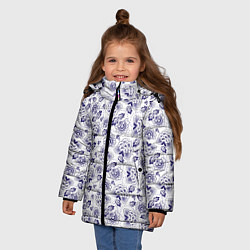 Куртка зимняя для девочки Узор, цвет: 3D-черный — фото 2