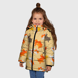 Куртка зимняя для девочки Рыбки, цвет: 3D-черный — фото 2