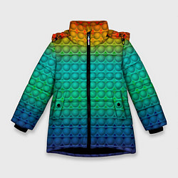Куртка зимняя для девочки POP IT СИМПЛ ДИМПЛ, цвет: 3D-черный