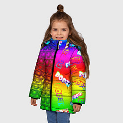 Куртка зимняя для девочки POP it!, цвет: 3D-красный — фото 2