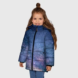 Куртка зимняя для девочки Космос, цвет: 3D-черный — фото 2