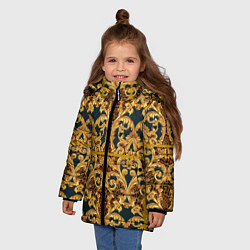Куртка зимняя для девочки Luxury style, цвет: 3D-светло-серый — фото 2