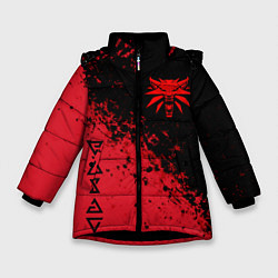 Куртка зимняя для девочки THE WITCHER 3, цвет: 3D-черный