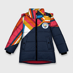 Куртка зимняя для девочки МАНЧЕСТЕР СИТИ 2021, цвет: 3D-красный