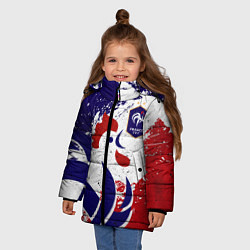 Куртка зимняя для девочки Сборная Франции, цвет: 3D-черный — фото 2