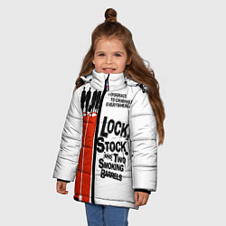 Куртка зимняя для девочки Карты, деньги, два ствола, цвет: 3D-черный — фото 2