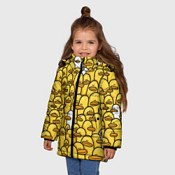 Куртка зимняя для девочки Утки, цвет: 3D-светло-серый — фото 2