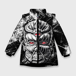 Куртка зимняя для девочки Атака титанов: титан, цвет: 3D-черный