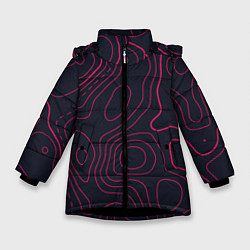 Куртка зимняя для девочки Магия узора, цвет: 3D-черный
