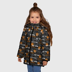 Куртка зимняя для девочки BASKETBALL, цвет: 3D-светло-серый — фото 2