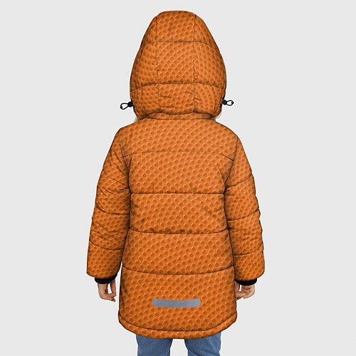Зимняя куртка для девочки Баскетбольная кожа / 3D-Светло-серый – фото 4