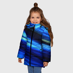 Куртка зимняя для девочки Морской, цвет: 3D-черный — фото 2