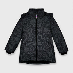 Куртка зимняя для девочки Dark Pattern, цвет: 3D-черный