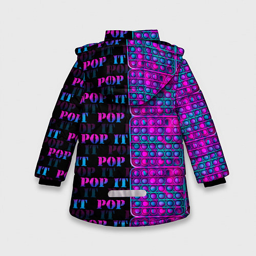 Зимняя куртка для девочки POP it NEON / 3D-Красный – фото 2