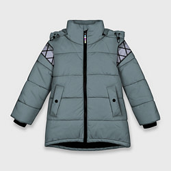 Куртка зимняя для девочки КИМОНО МАЙКИ МАНДЗИРО, цвет: 3D-черный