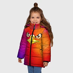 Куртка зимняя для девочки ОРЁЛ, цвет: 3D-черный — фото 2