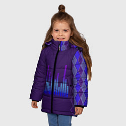Куртка зимняя для девочки Эквалайзер, цвет: 3D-черный — фото 2