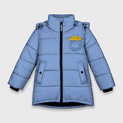 Куртка зимняя для девочки Фри в кармане, цвет: 3D-черный