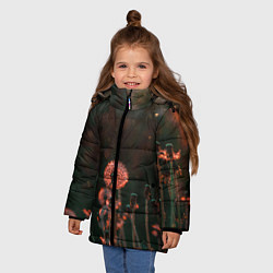 Куртка зимняя для девочки Одуванчик, цвет: 3D-красный — фото 2