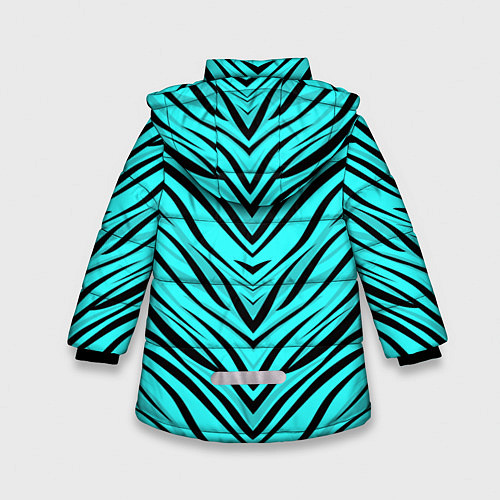 Зимняя куртка для девочки Абстратный полосатый узор / 3D-Красный – фото 2