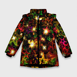 Куртка зимняя для девочки Яркий день, цвет: 3D-черный