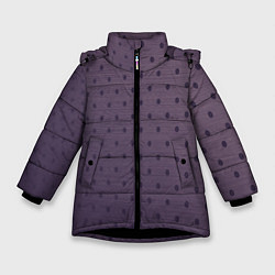Куртка зимняя для девочки Металлический фон, цвет: 3D-черный