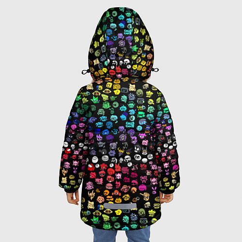Зимняя куртка для девочки ПЕРСОНАЖИ ИГРЫ FNF / 3D-Светло-серый – фото 4