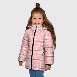 Куртка зимняя для девочки Клетка волнистая, цвет: 3D-черный — фото 2