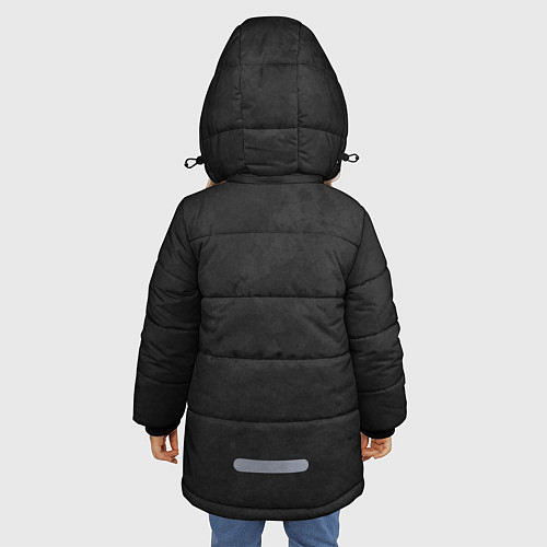 Зимняя куртка для девочки BMW LOGO AND INSCRIPTION / 3D-Светло-серый – фото 4