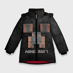 Куртка зимняя для девочки MINECRAFT TEXTURE IRON, цвет: 3D-красный