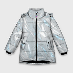 Куртка зимняя для девочки Голографическая текстура, цвет: 3D-черный