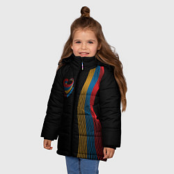 Куртка зимняя для девочки I Love Armenia, цвет: 3D-черный — фото 2