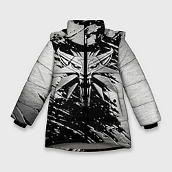 Куртка зимняя для девочки THE WITCHER LOGO STEEL, цвет: 3D-светло-серый