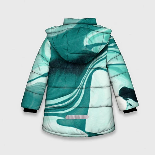 Зимняя куртка для девочки Красочный развод / 3D-Красный – фото 2
